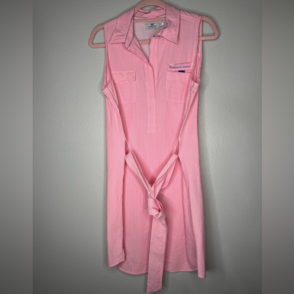 Vineyard Vines Women’s Size 6 Harbor Dress Pink Stripe